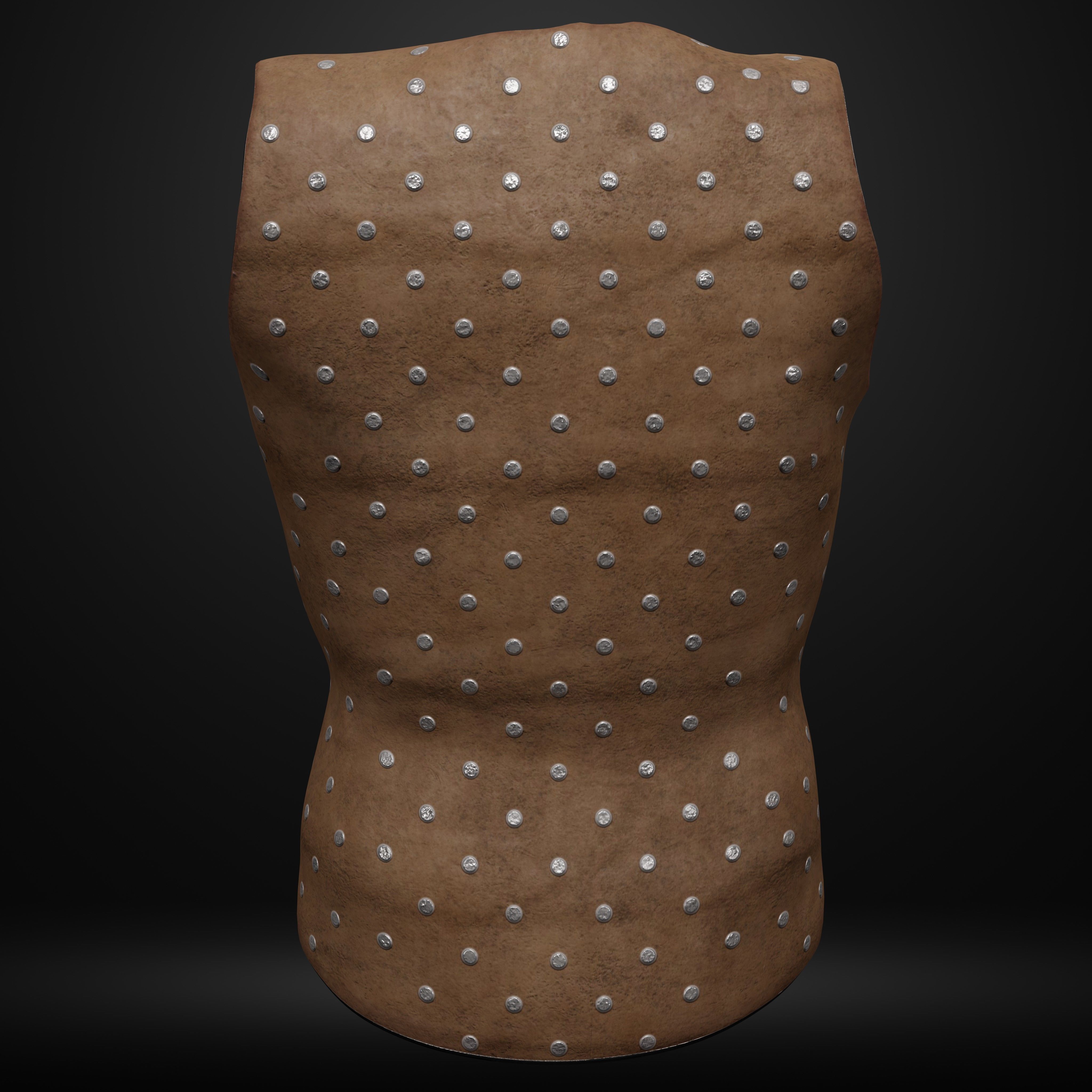 Brigandine Medieval Armor Low-poly 3D model_17