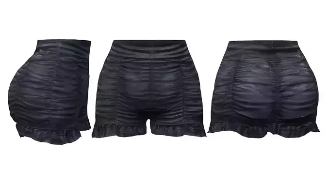 Wrinkle Shorts Low-poly 3D model