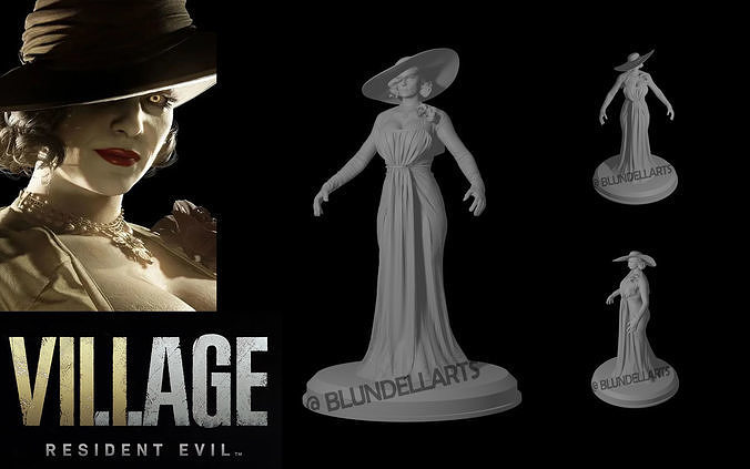 Lady Dimitrescu STL - Resident Evil 8  3D print model