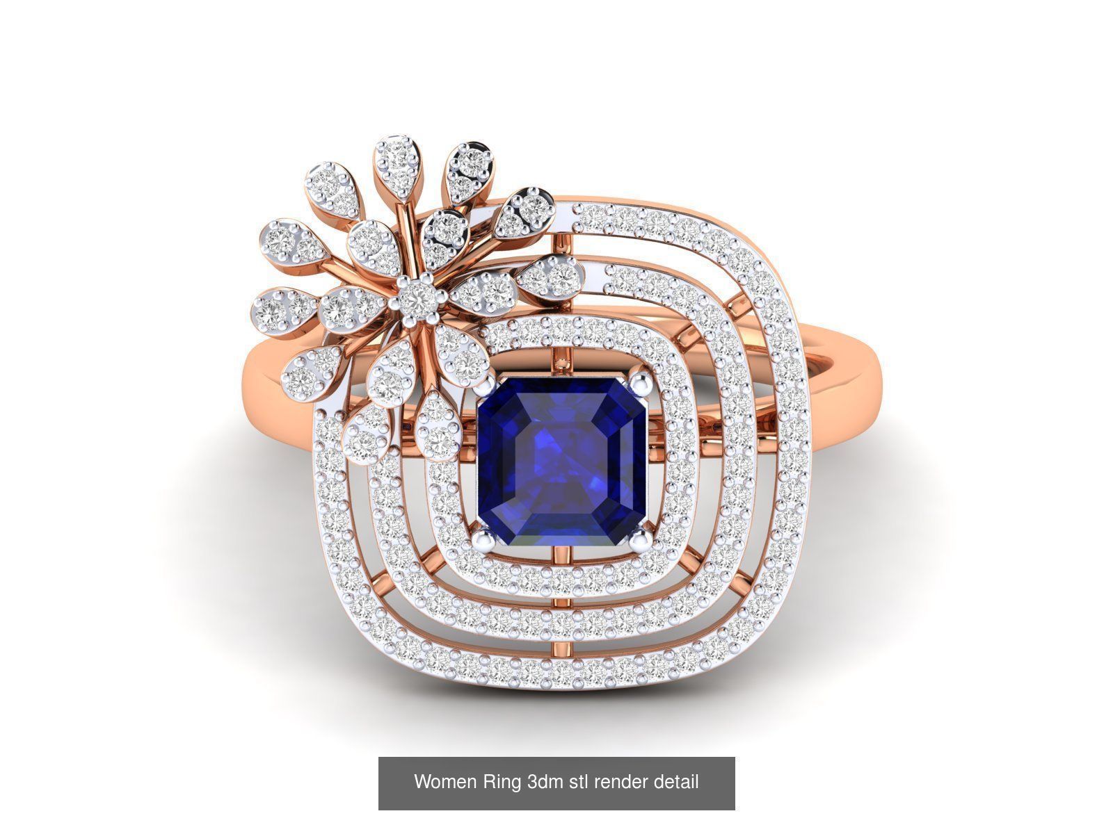 Ring Pendant Bracelet 3dm stl renders details 3D Model Collection_2