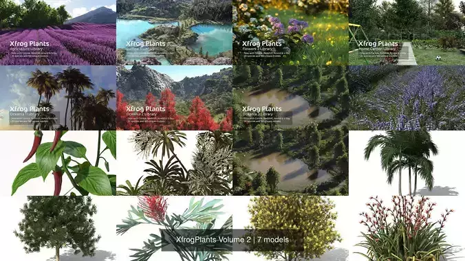 XfrogPlants Volume 2 3D Model Collection