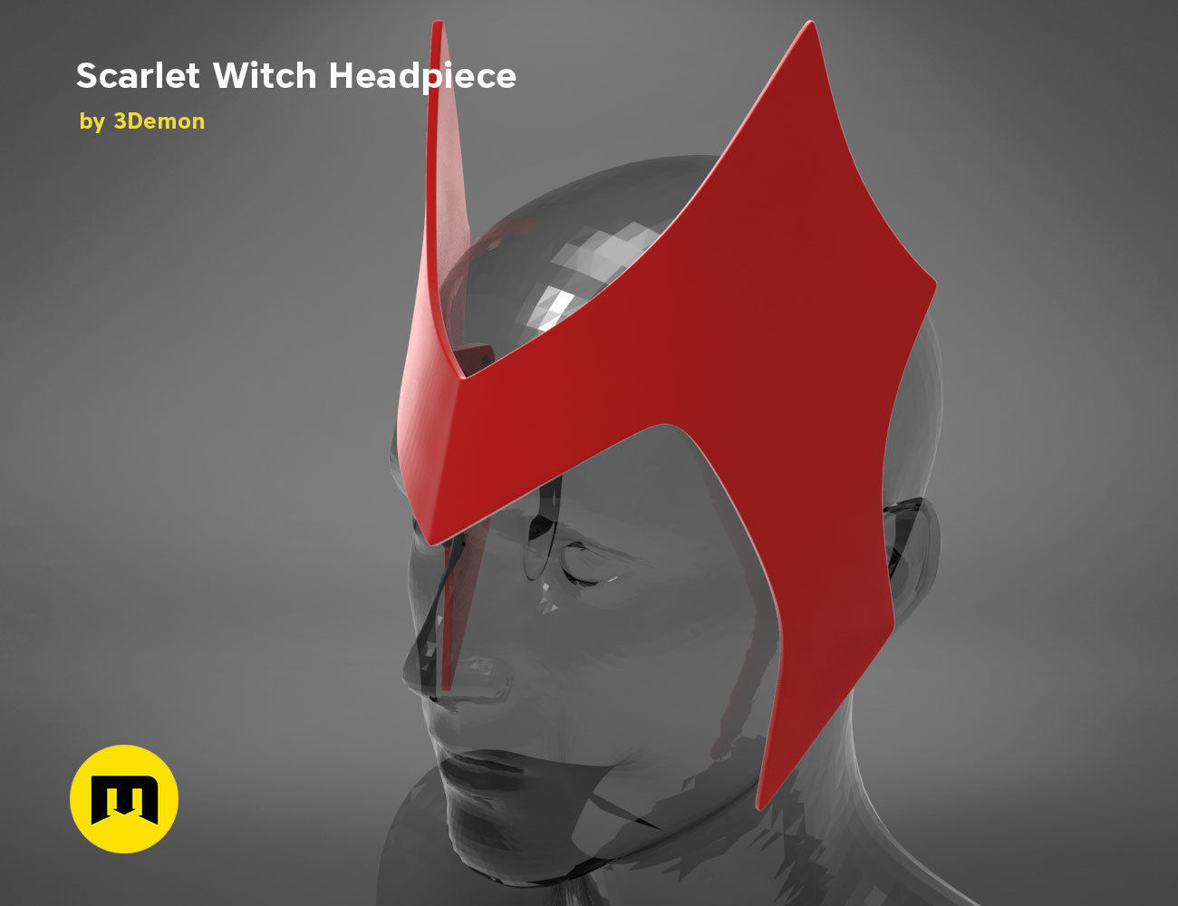Scarlet Witch Halloween Headpiece 3D print model_10