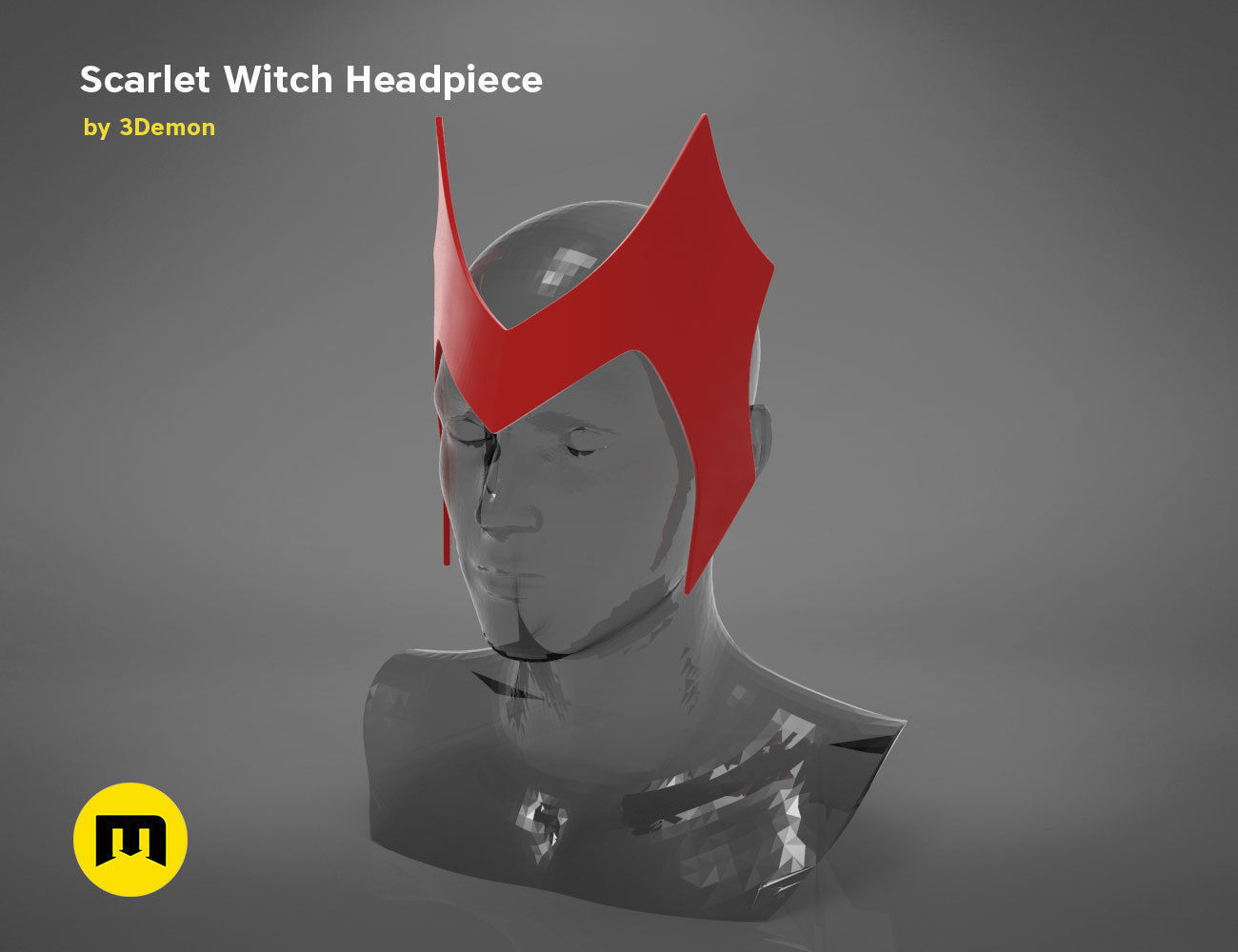 Scarlet Witch Halloween Headpiece 3D print model_11