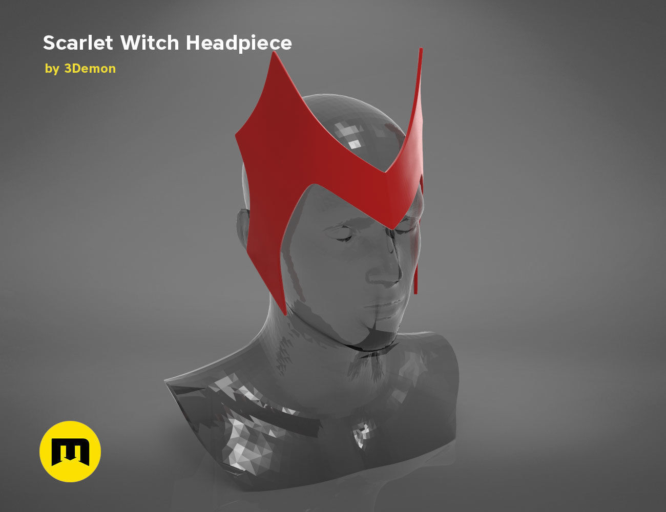 Scarlet Witch Halloween Headpiece 3D print model_9