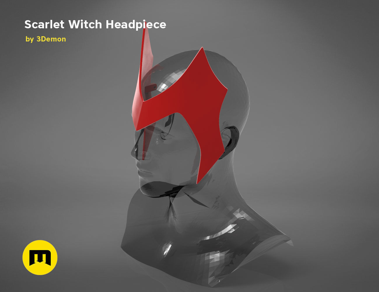 Scarlet Witch Halloween Headpiece 3D print model_12