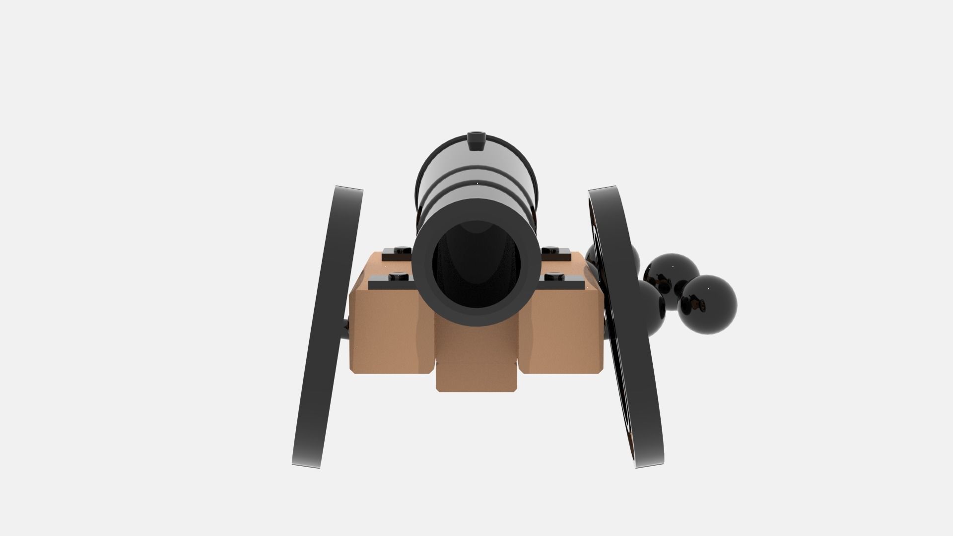 Medieval Cannon Low-poly 3D model_8