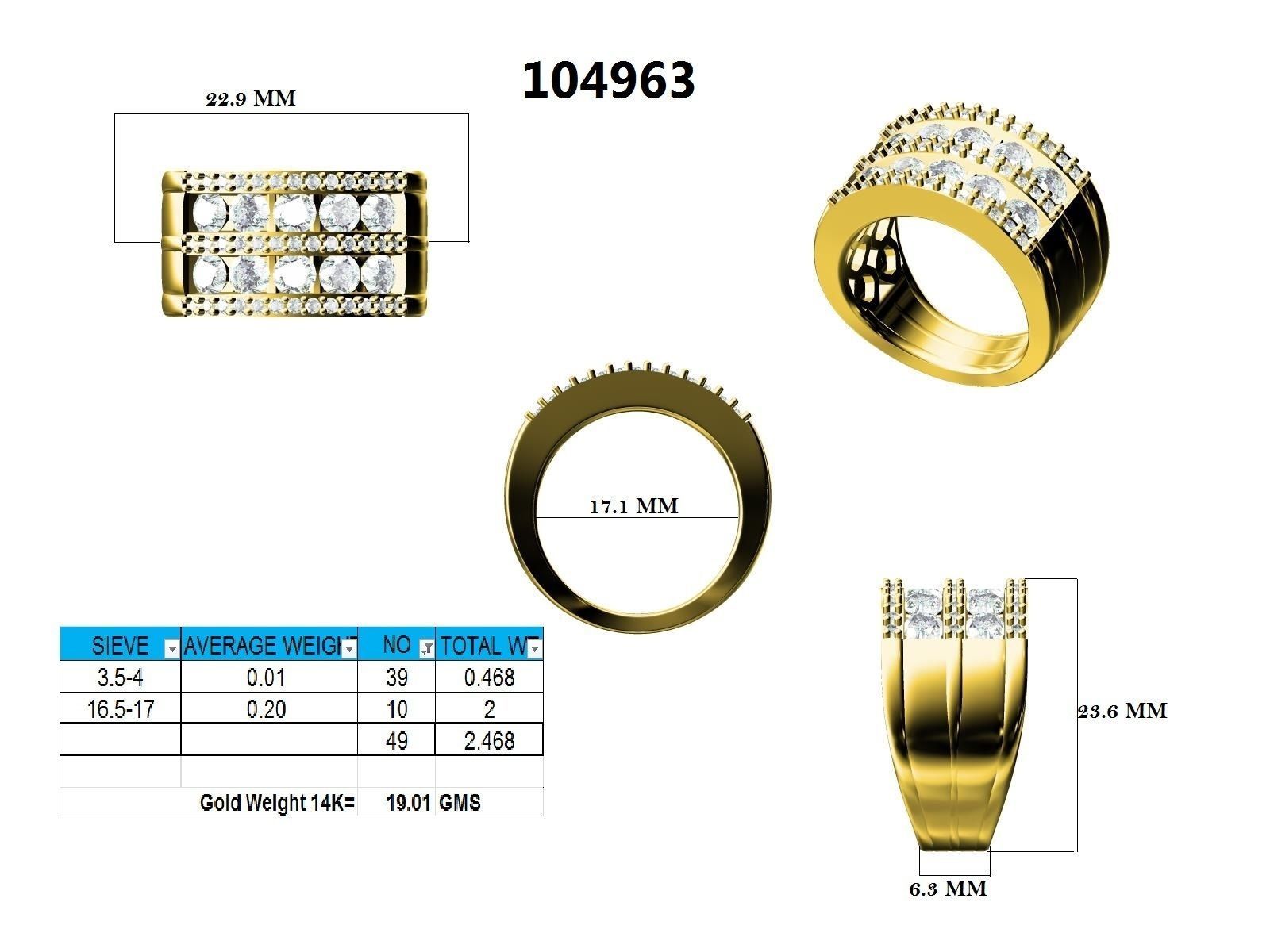 Ring - 104963 3D print model_12