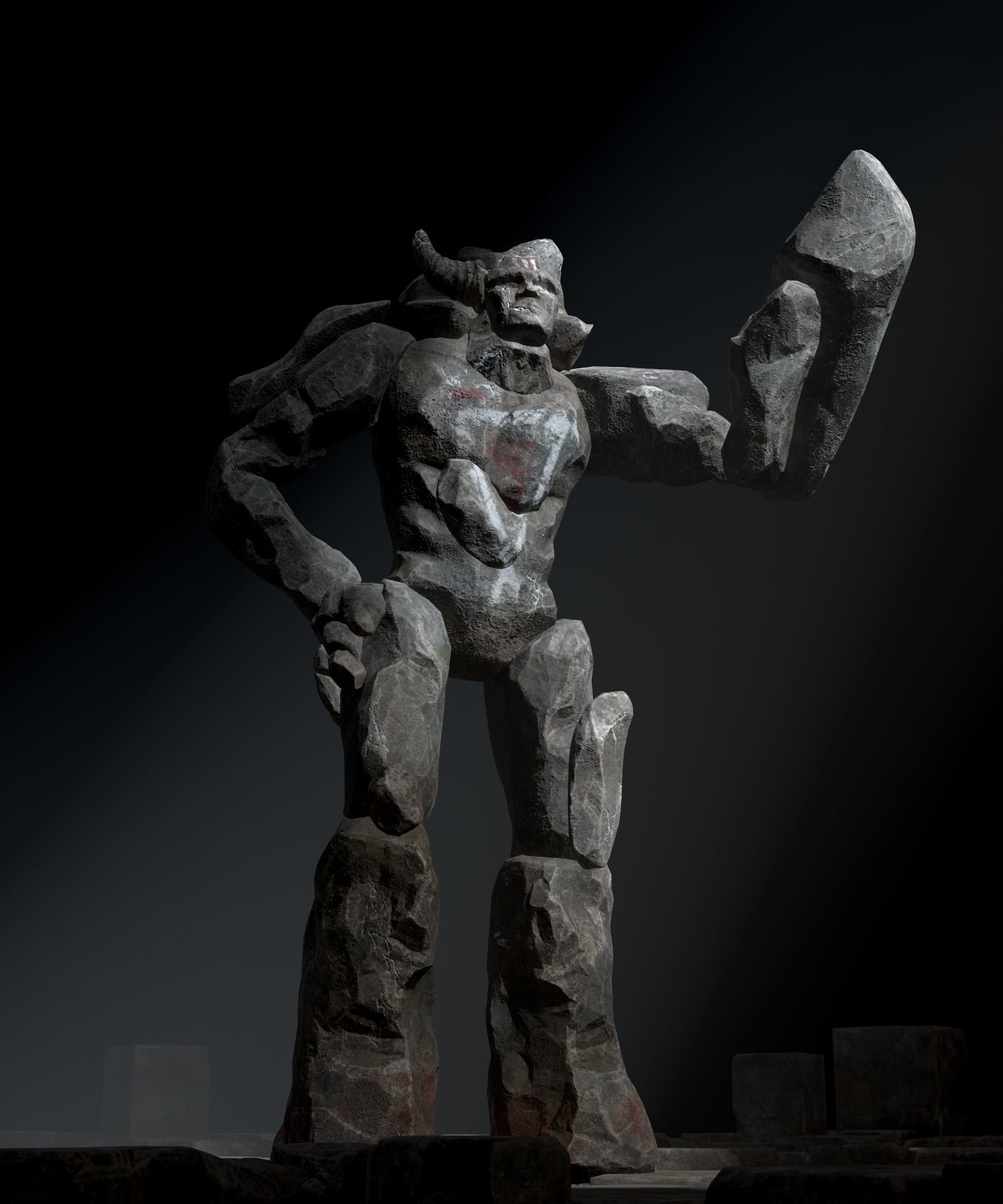 Elemental Golems Low-poly 3D model_22