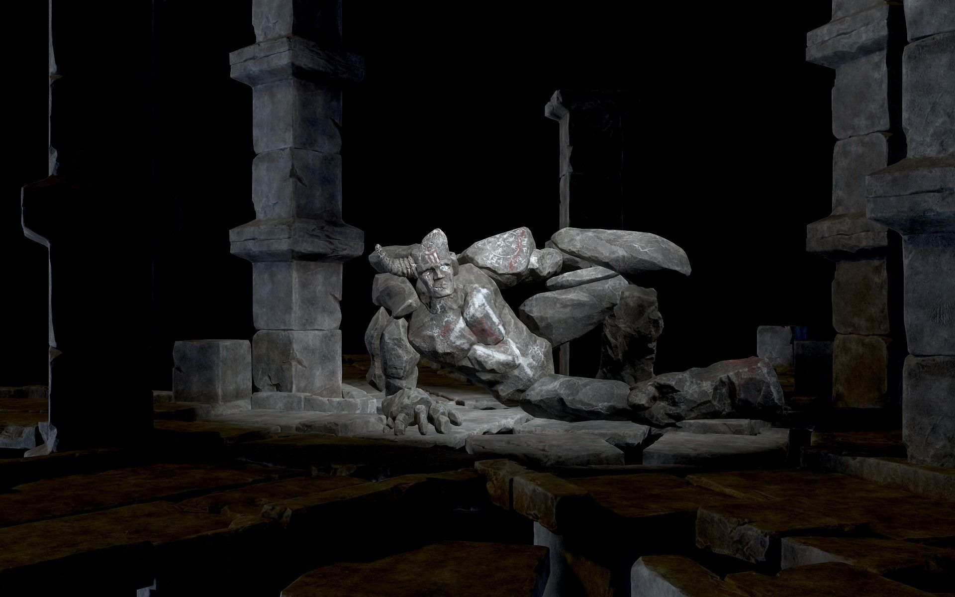 Elemental Golems Low-poly 3D model_19