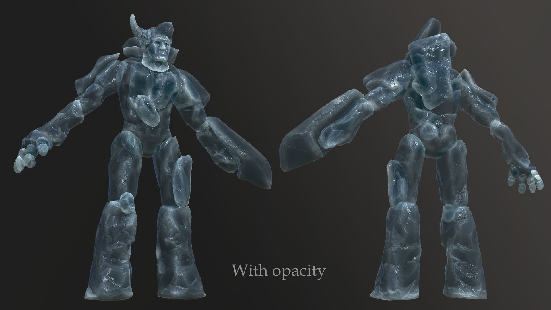 Elemental Golems Low-poly 3D model_40