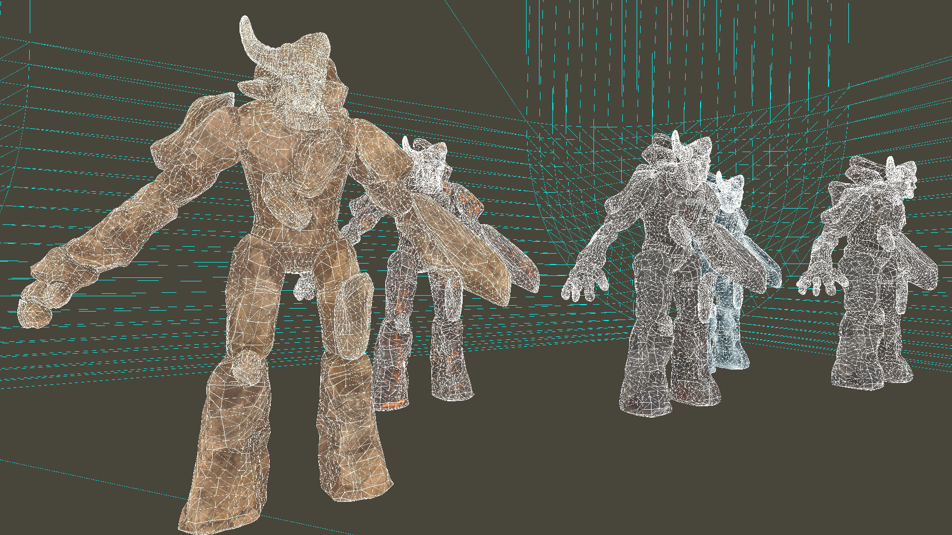 Elemental Golems Low-poly 3D model_34