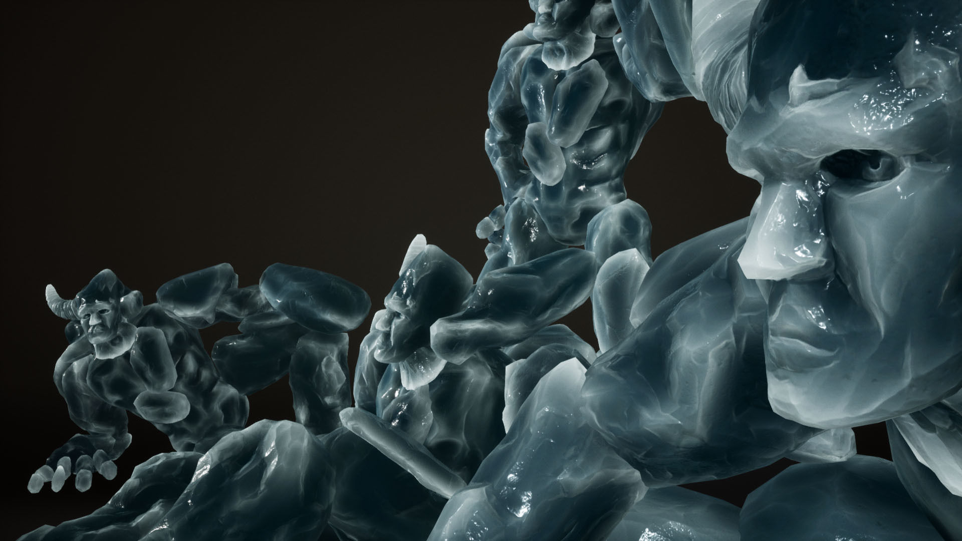 Elemental Golems Low-poly 3D model_14