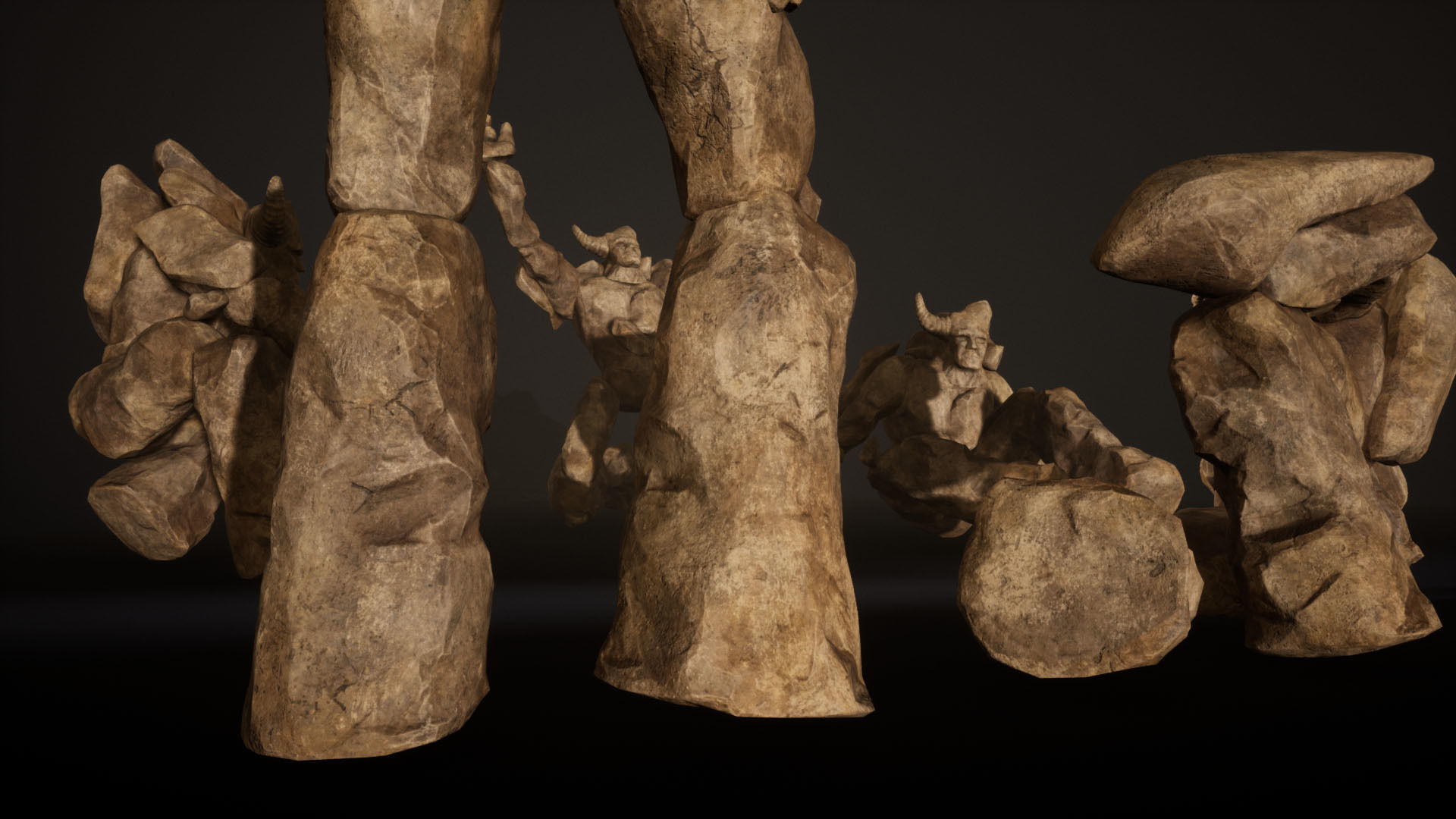 Elemental Golems Low-poly 3D model_27