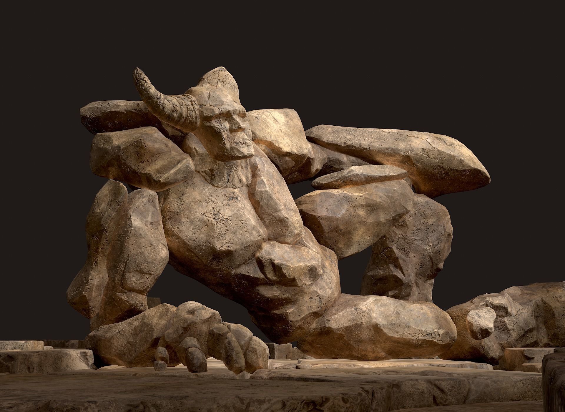 Elemental Golems Low-poly 3D model_26