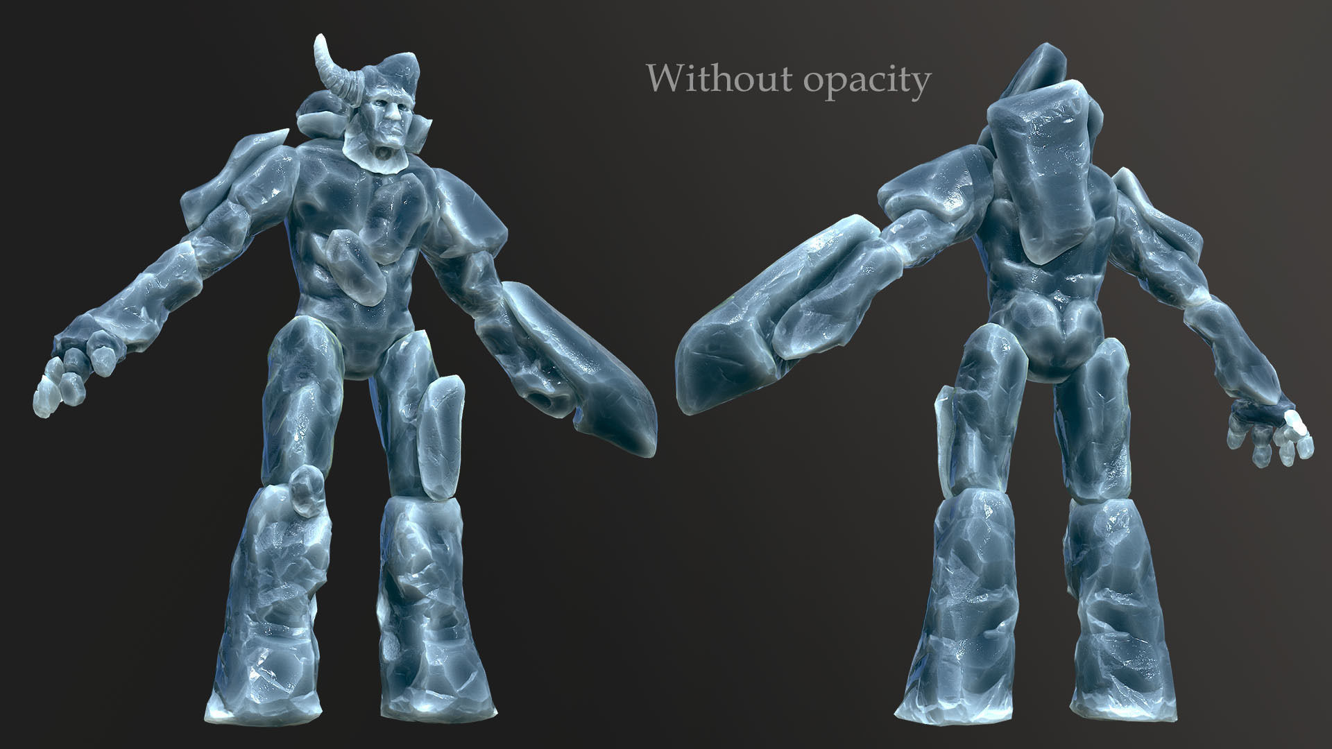 Elemental Golems Low-poly 3D model_39