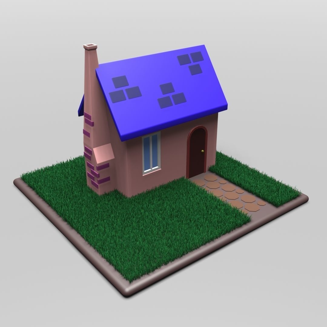 3D model Colorful house VR / AR / low-poly | CGTrader