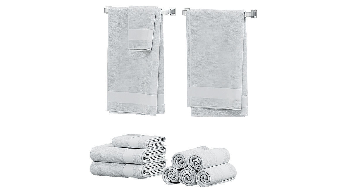 White Towels Set BLENDER 3D Model Cycles 3D model_3