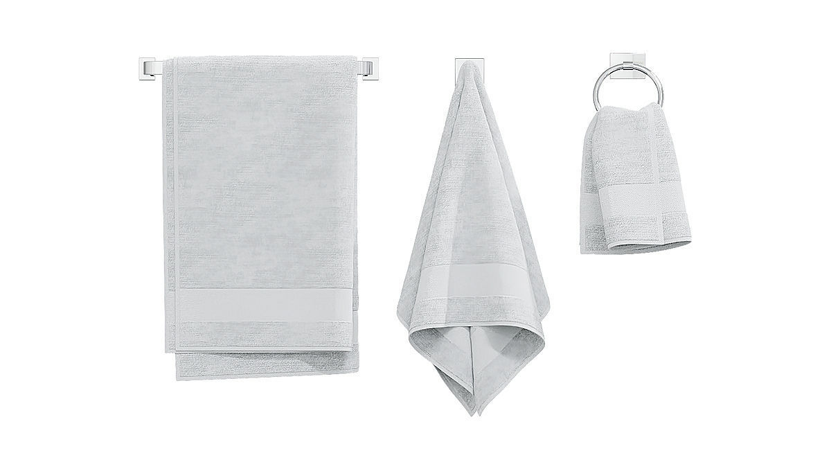 White Towels Set BLENDER 3D Model Cycles 3D model_2