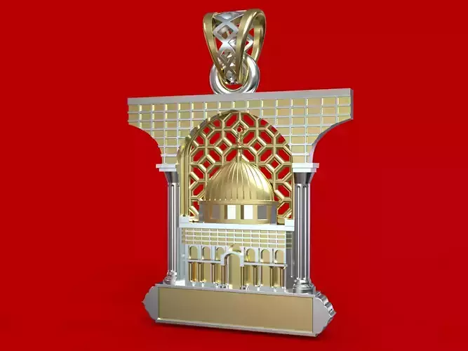 al-aqsa mosque pendant 3D print model
