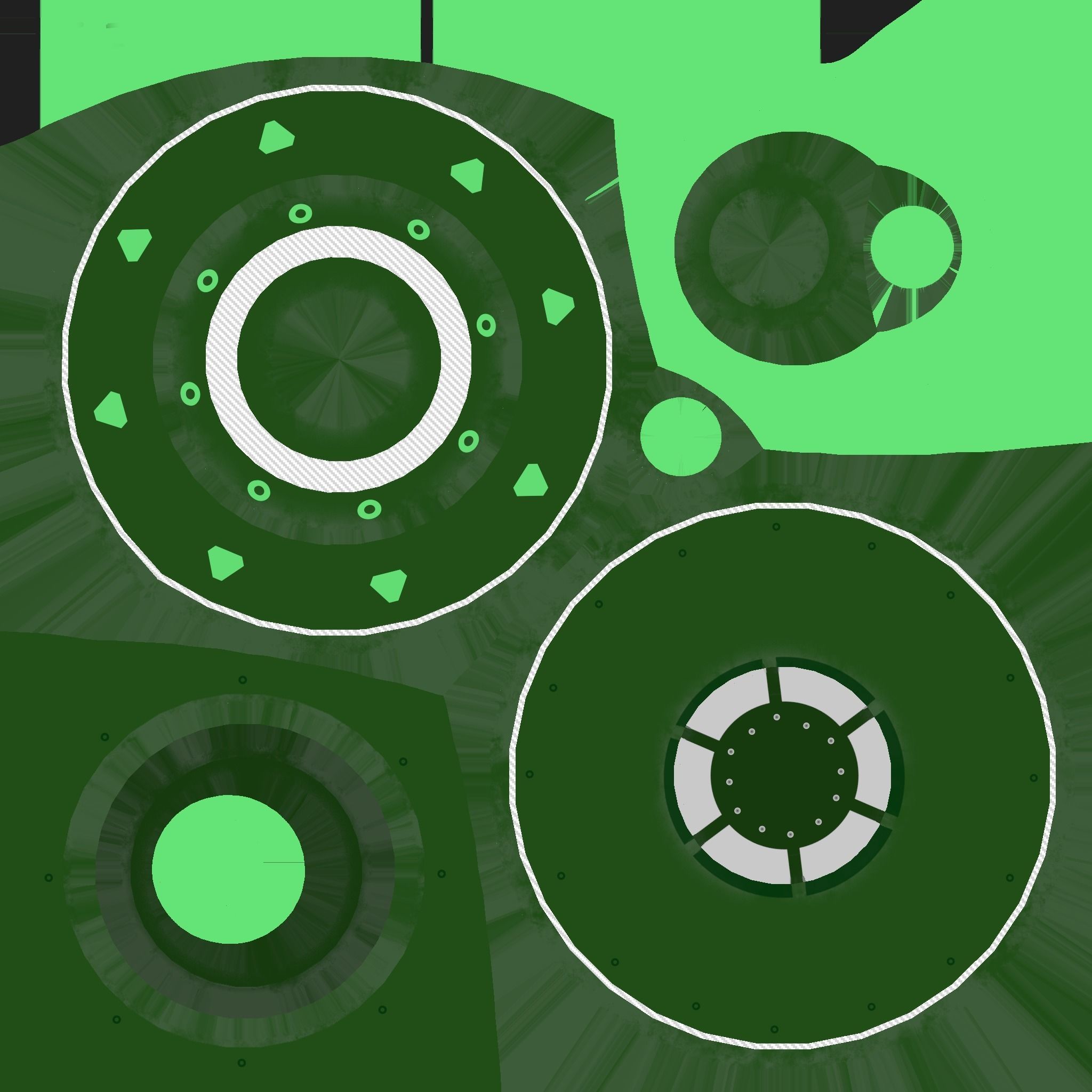 Spaceship UFO A1 - Green - Alien SciFi Vehicle Low-poly 3D model_16