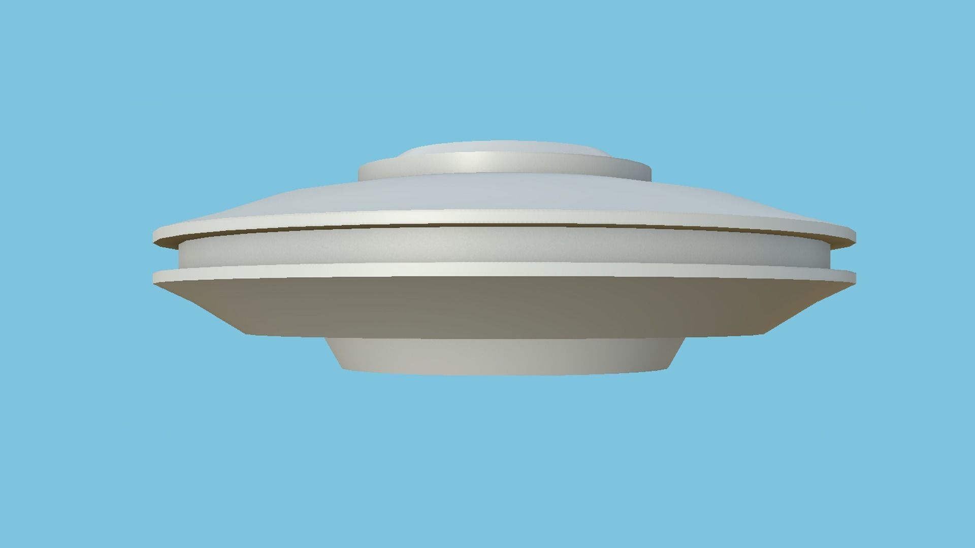 Spaceship UFO A1 - Green - Alien SciFi Vehicle Low-poly 3D model_8