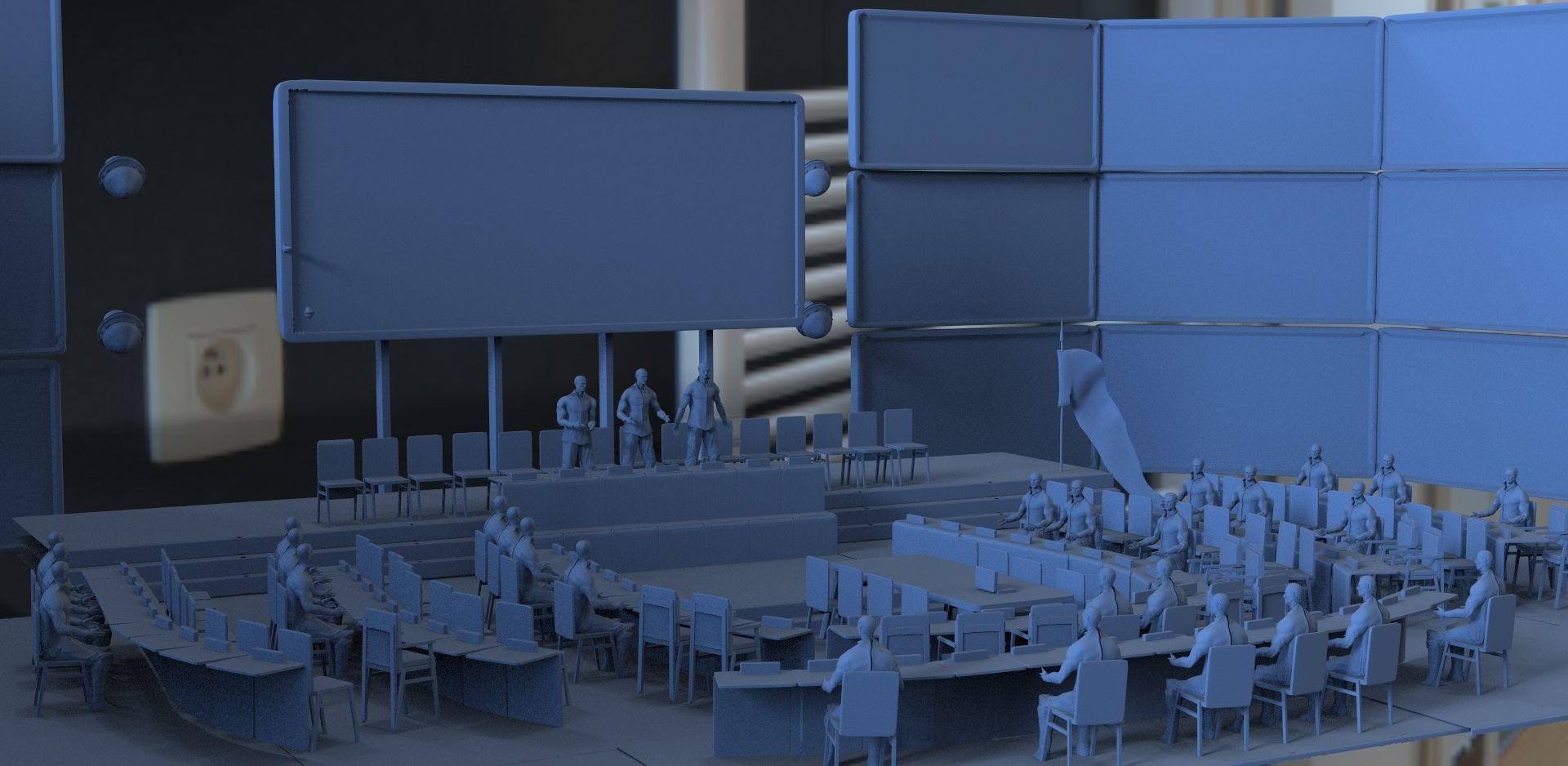 Secret conference Hall 3D model_3
