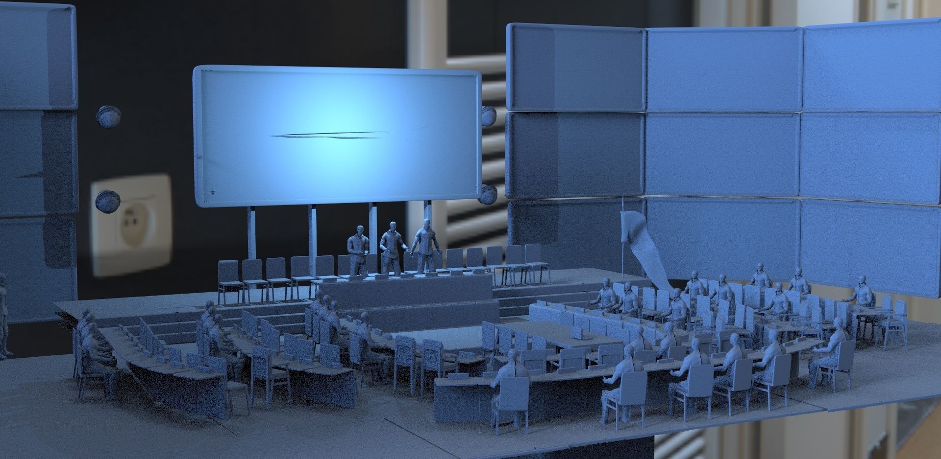 Secret conference Hall 3D model_1