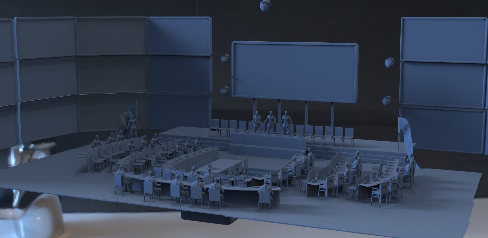 Secret conference Hall 3D model_2