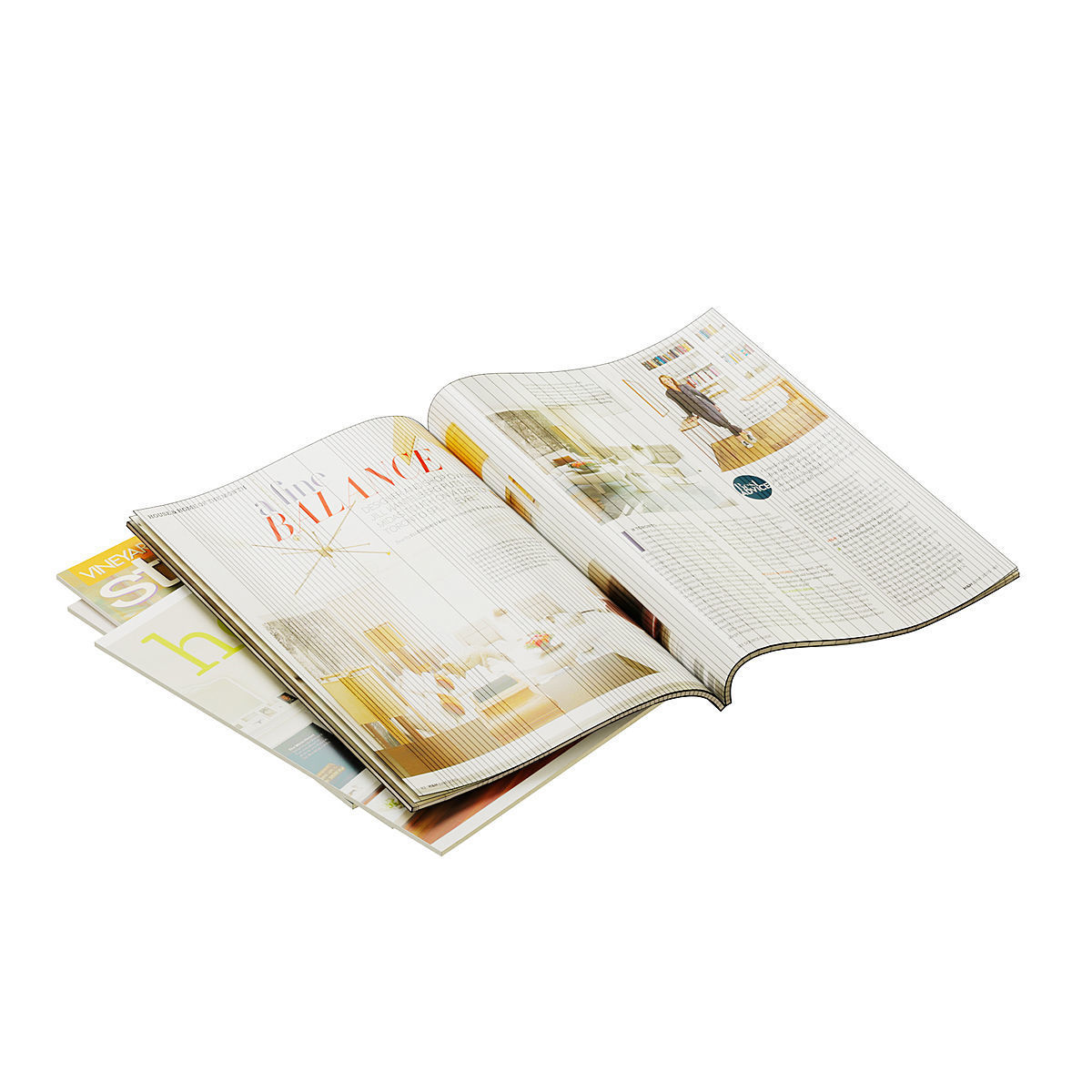 Magazines Stacks BLENDER 3D Model Cycles 3D model_6