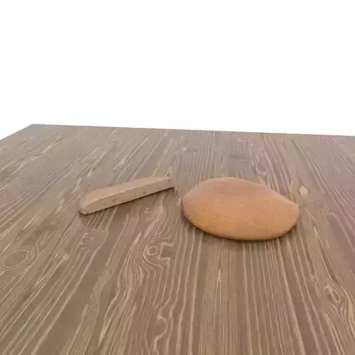 Bread stone on wooden table