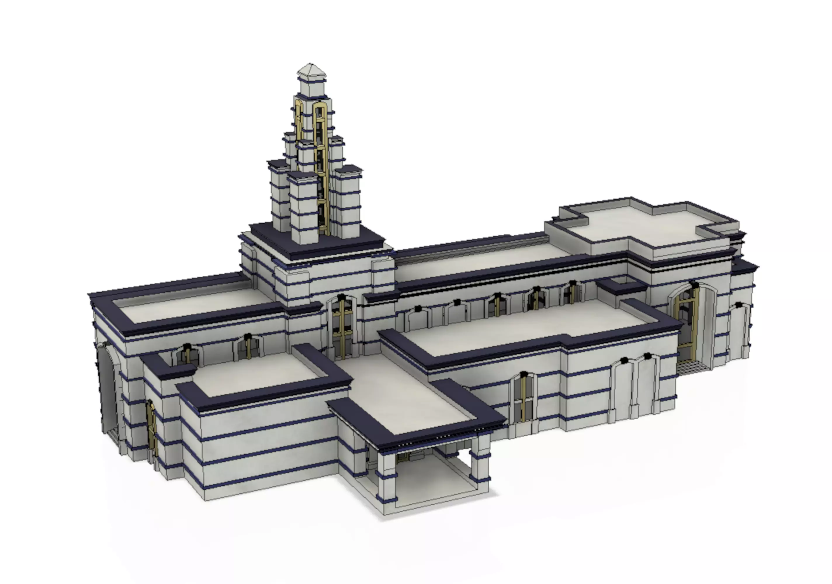 Monterrey Mexico Temple LDS Temple 3D Printing STL File 3D print model_0