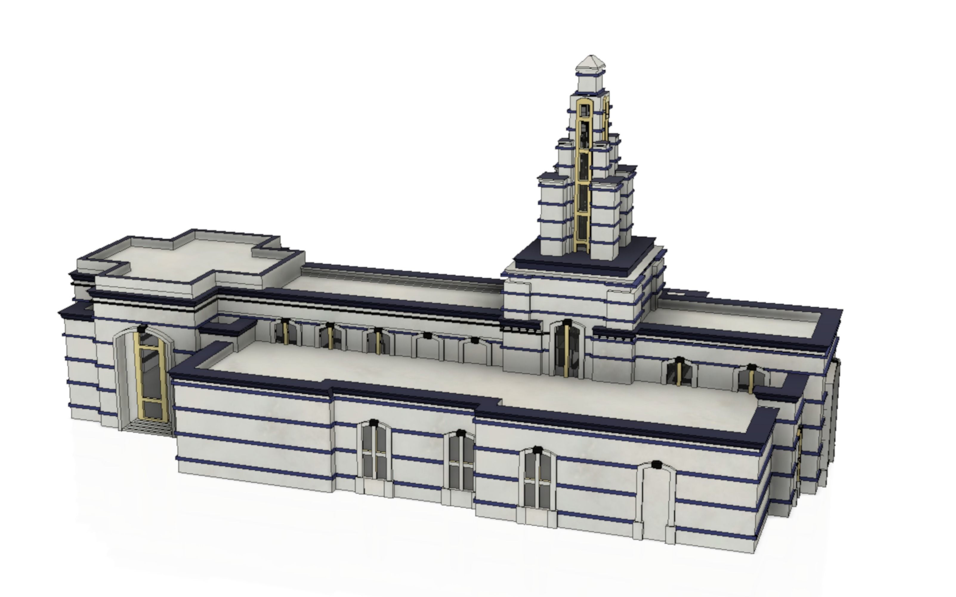 Monterrey Mexico Temple LDS Temple 3D Printing STL File 3D print model_5