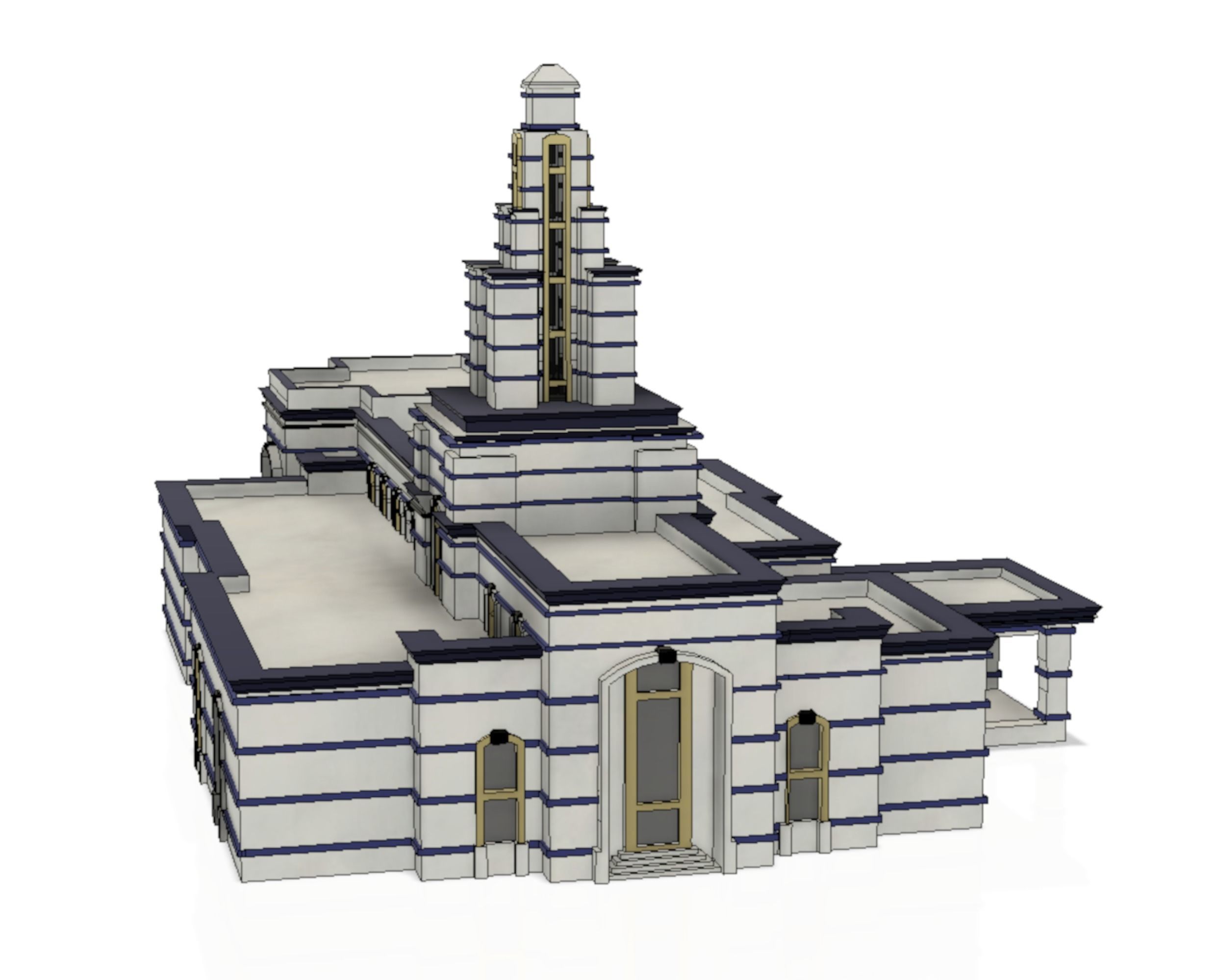 Monterrey Mexico Temple LDS Temple 3D Printing STL File 3D print model_6