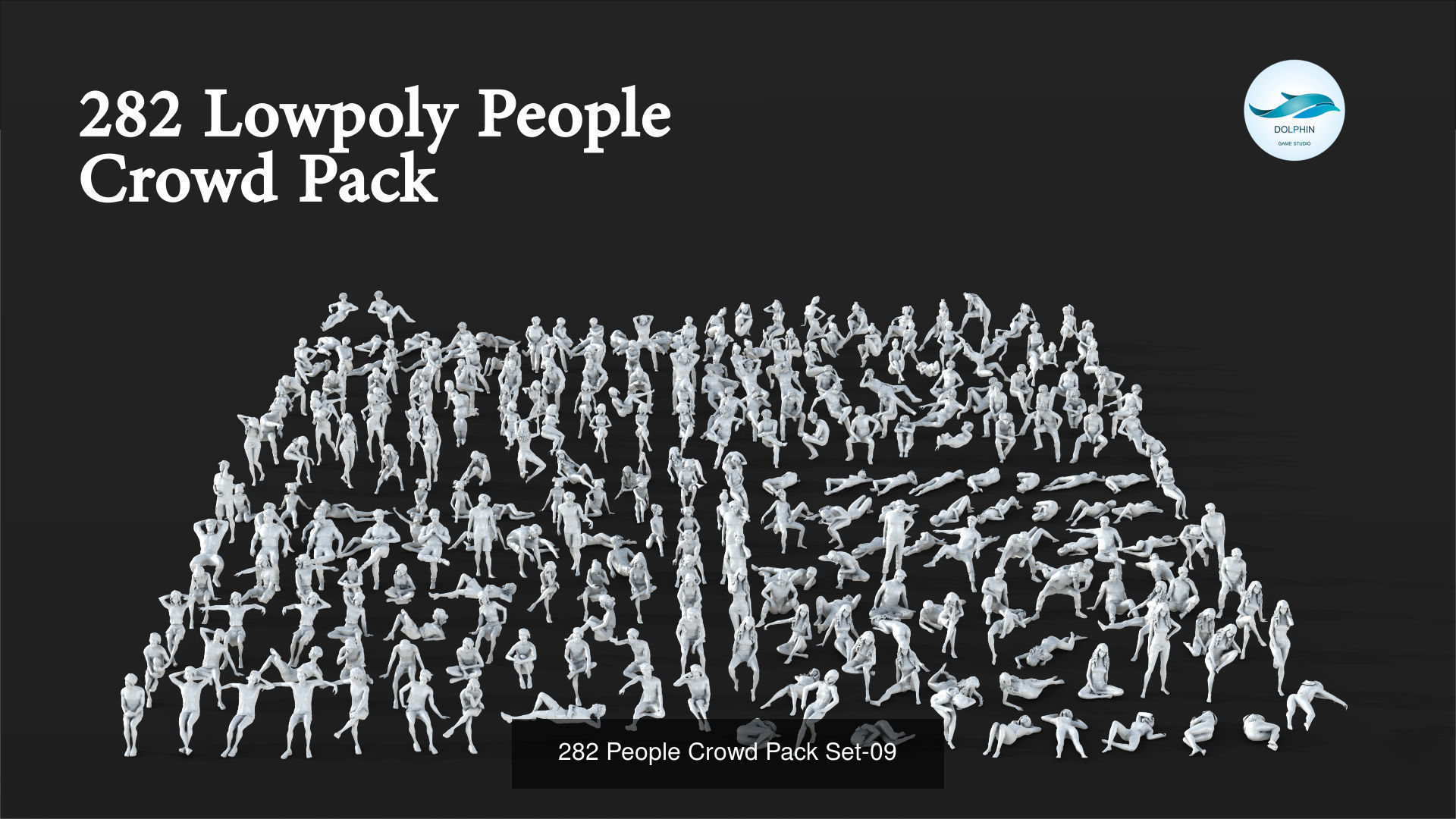 1400 people  crowds 3D Model Collection_4