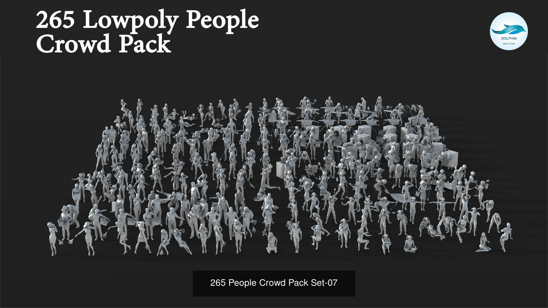 1400 people  crowds 3D Model Collection_2