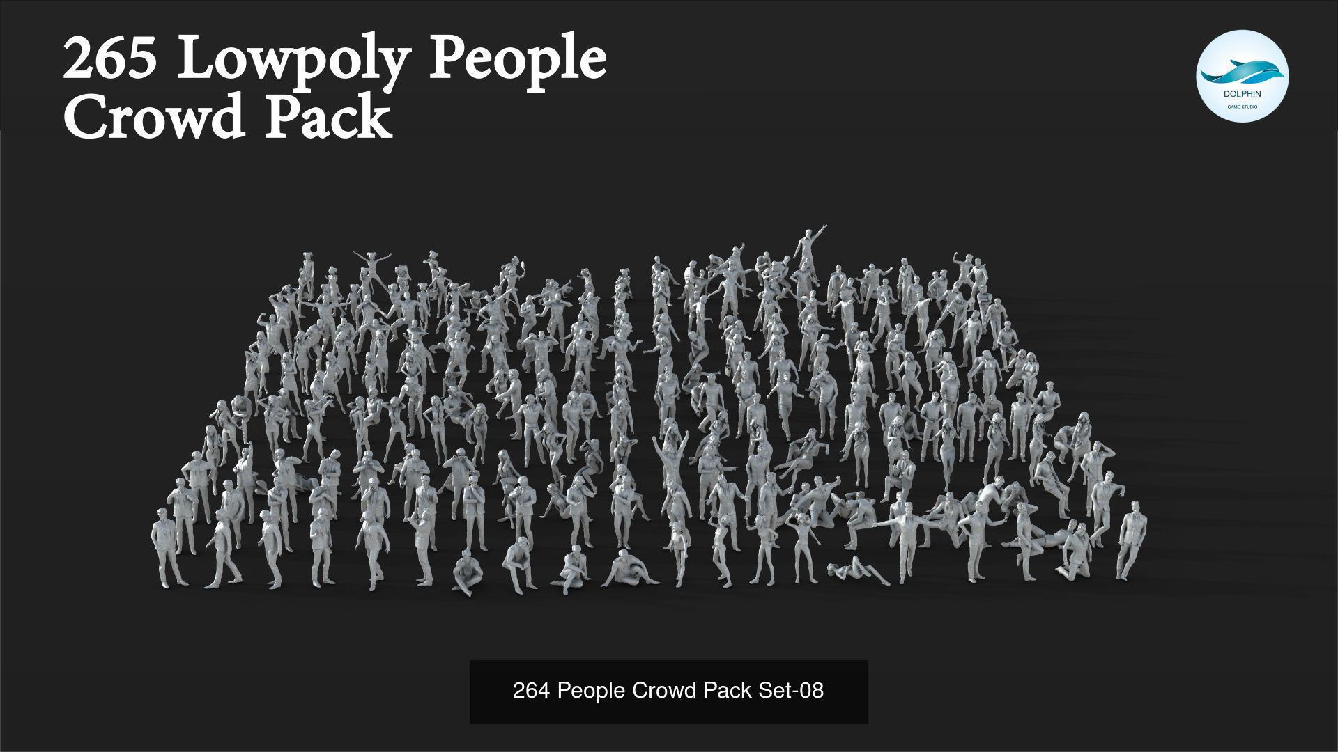 1400 people  crowds 3D Model Collection_3