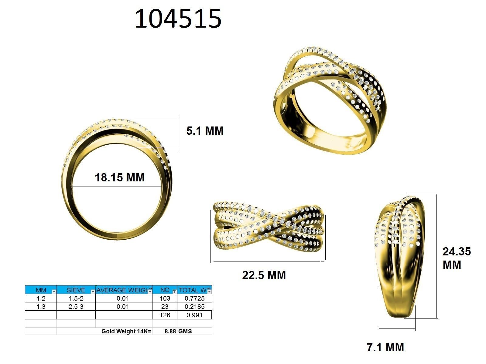 Ring - 104515 3D print model_12