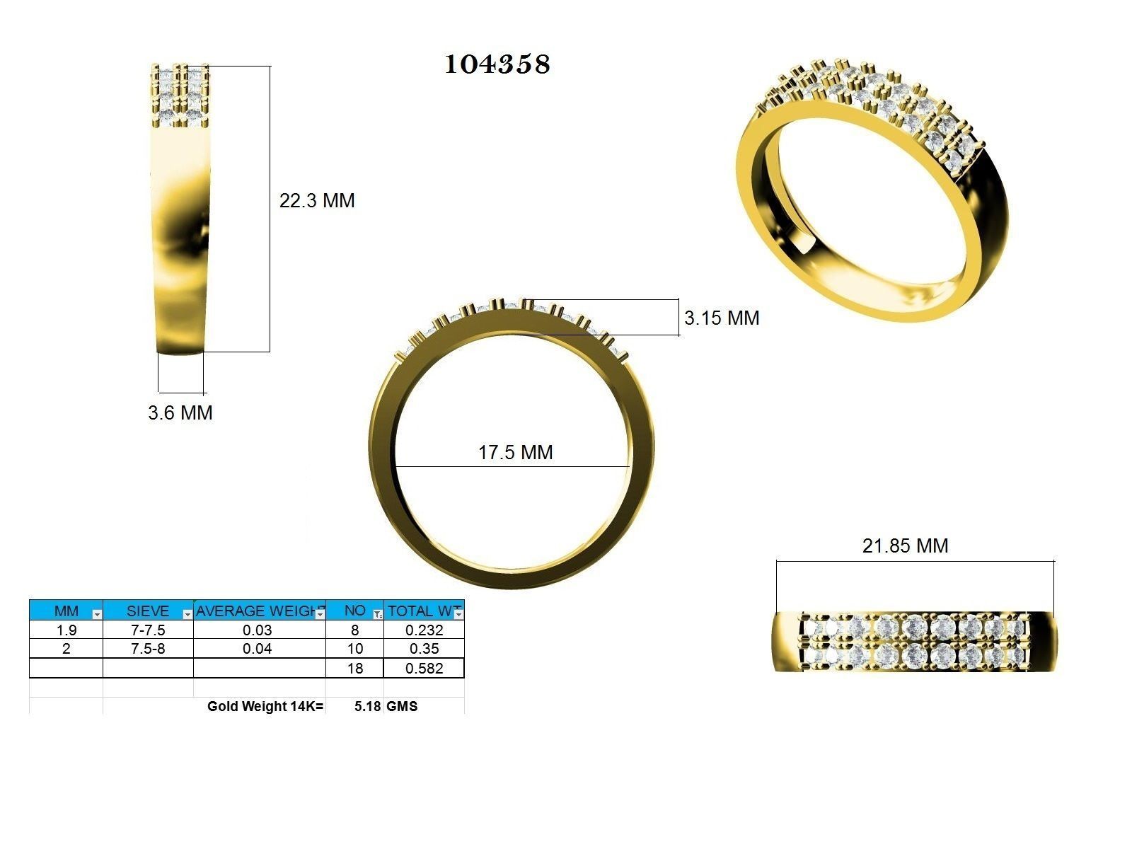 Ring - 104358 3D print model_12