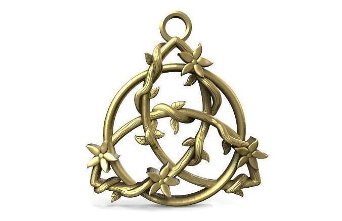Celtic triquetra pendant 3D print model