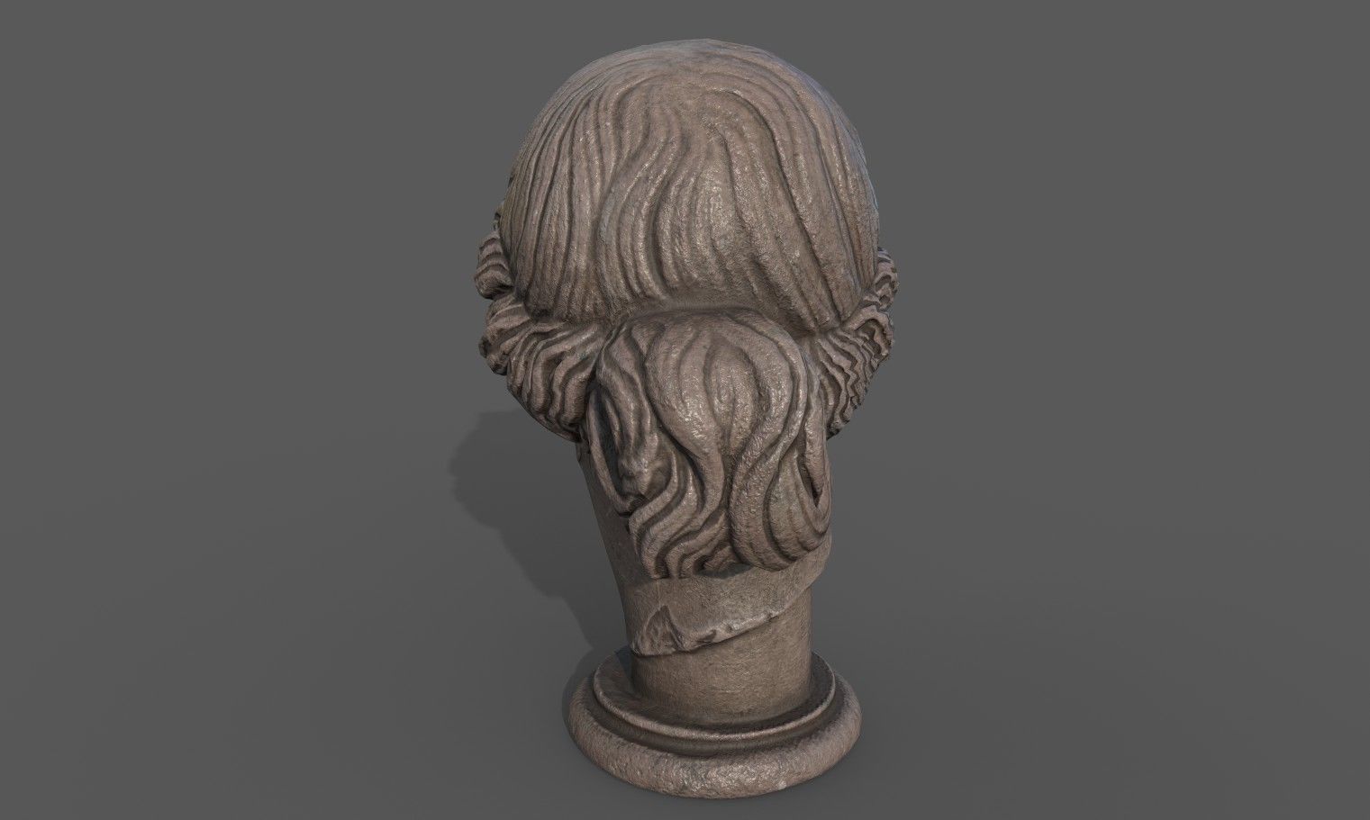 Bust of Apollo  Low-poly 3D model_10