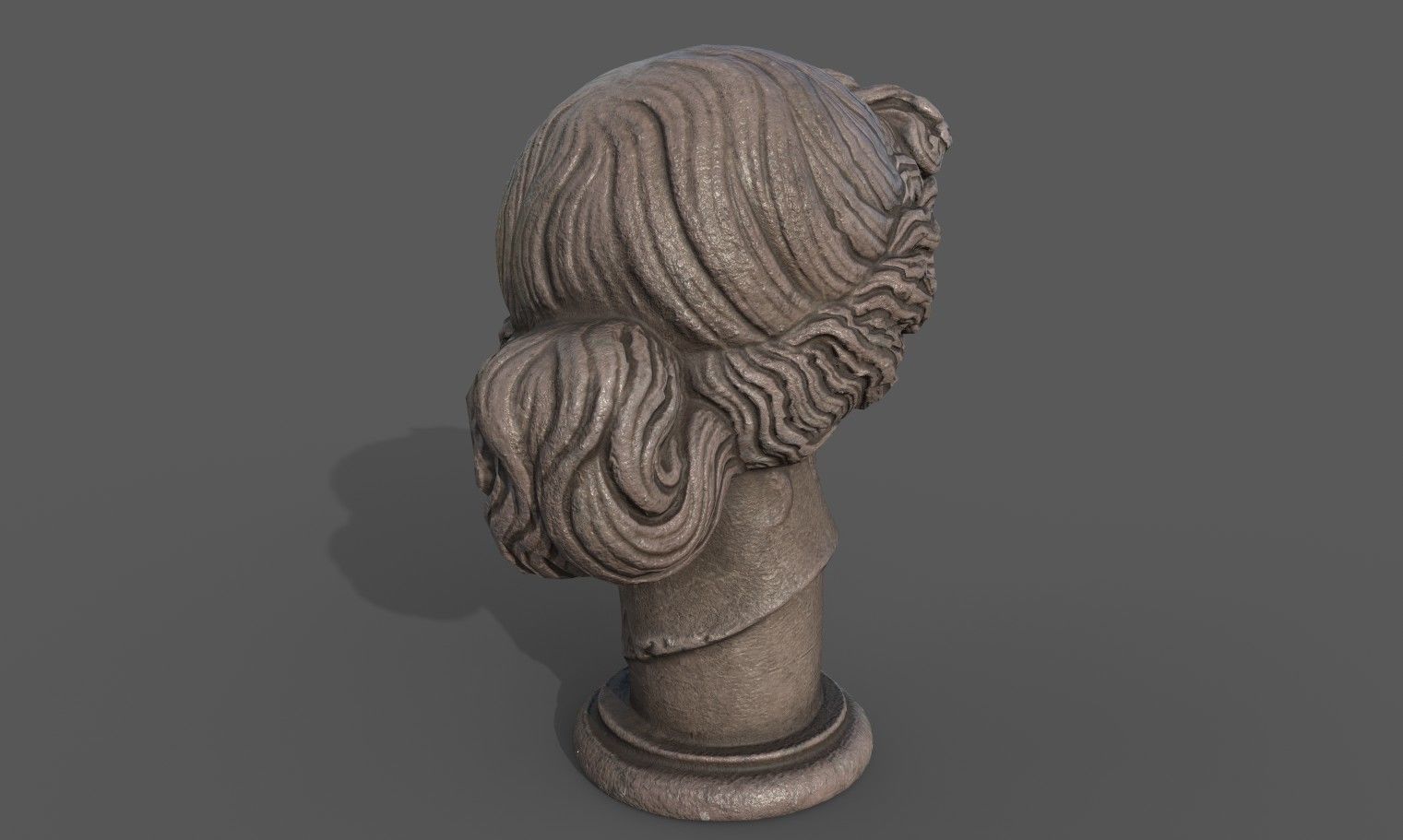 Bust of Apollo  Low-poly 3D model_9