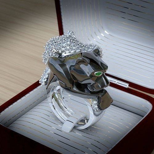Puma love ring 3D print model