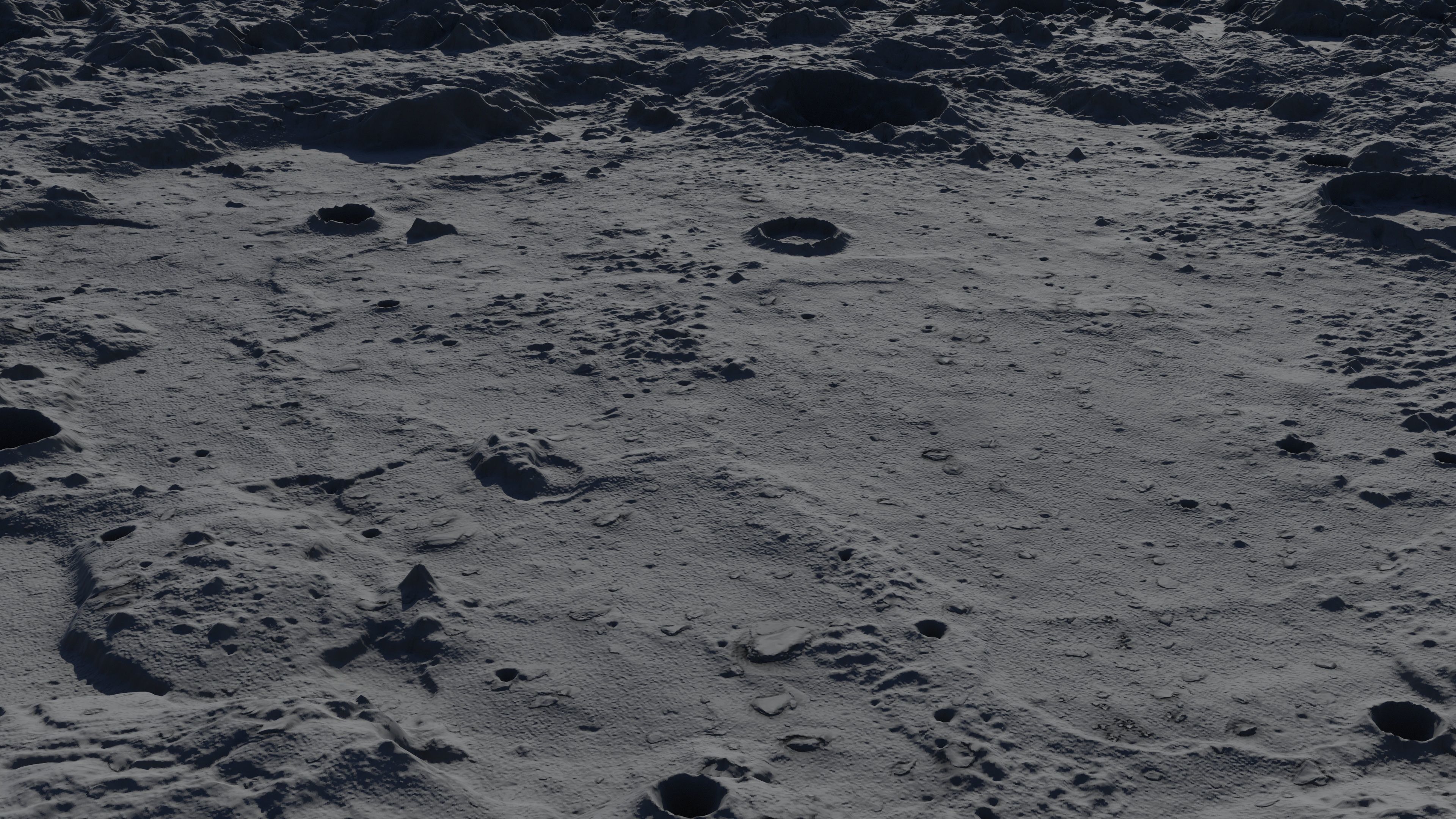 Moon crater PBR 3D model_19