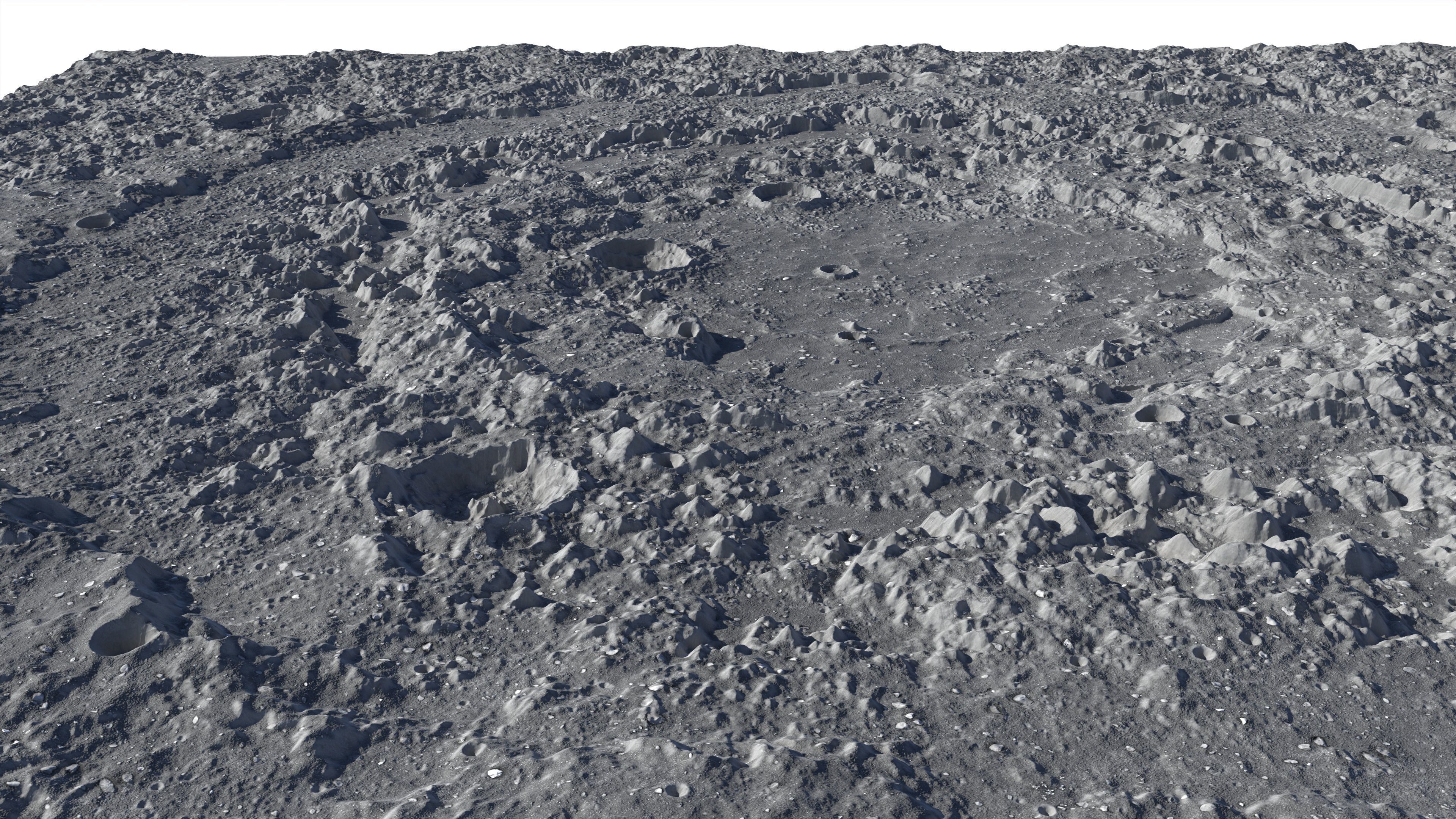 Moon crater PBR 3D model_18