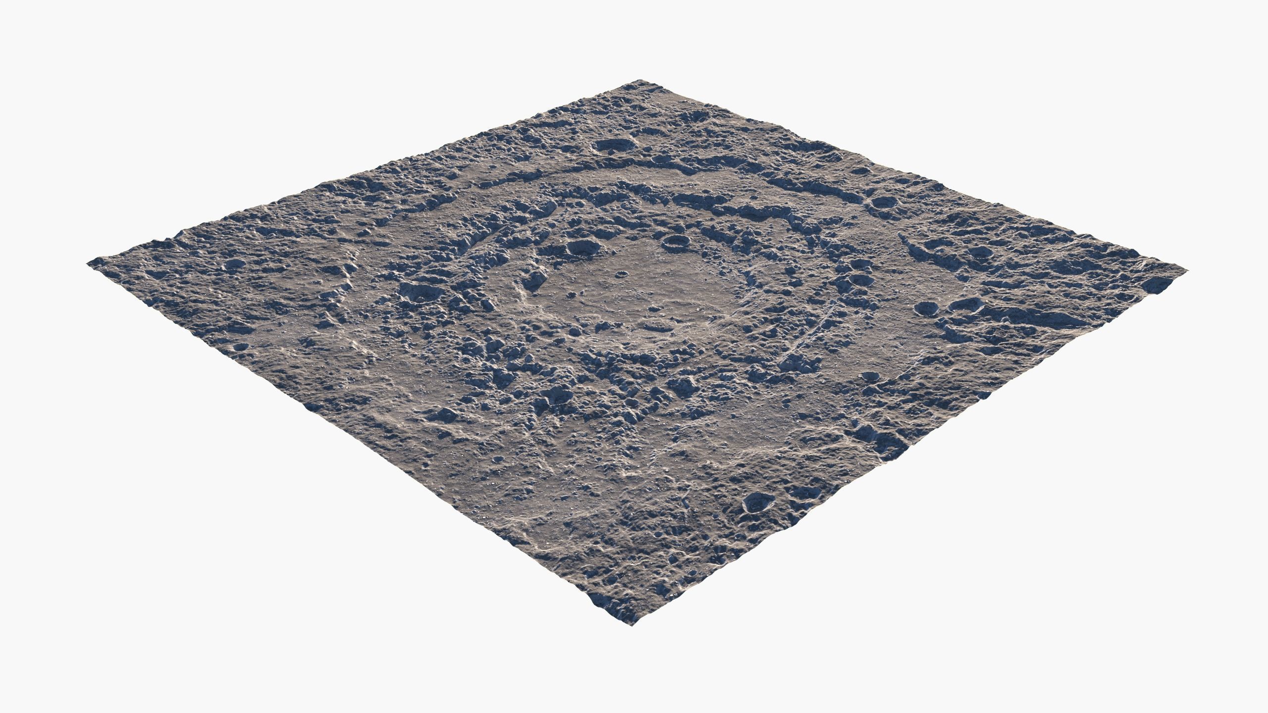 Moon crater PBR 3D model_1