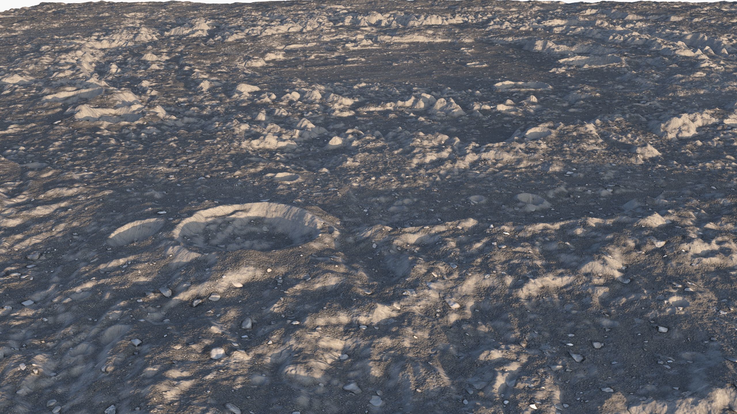 Moon crater PBR 3D model_7