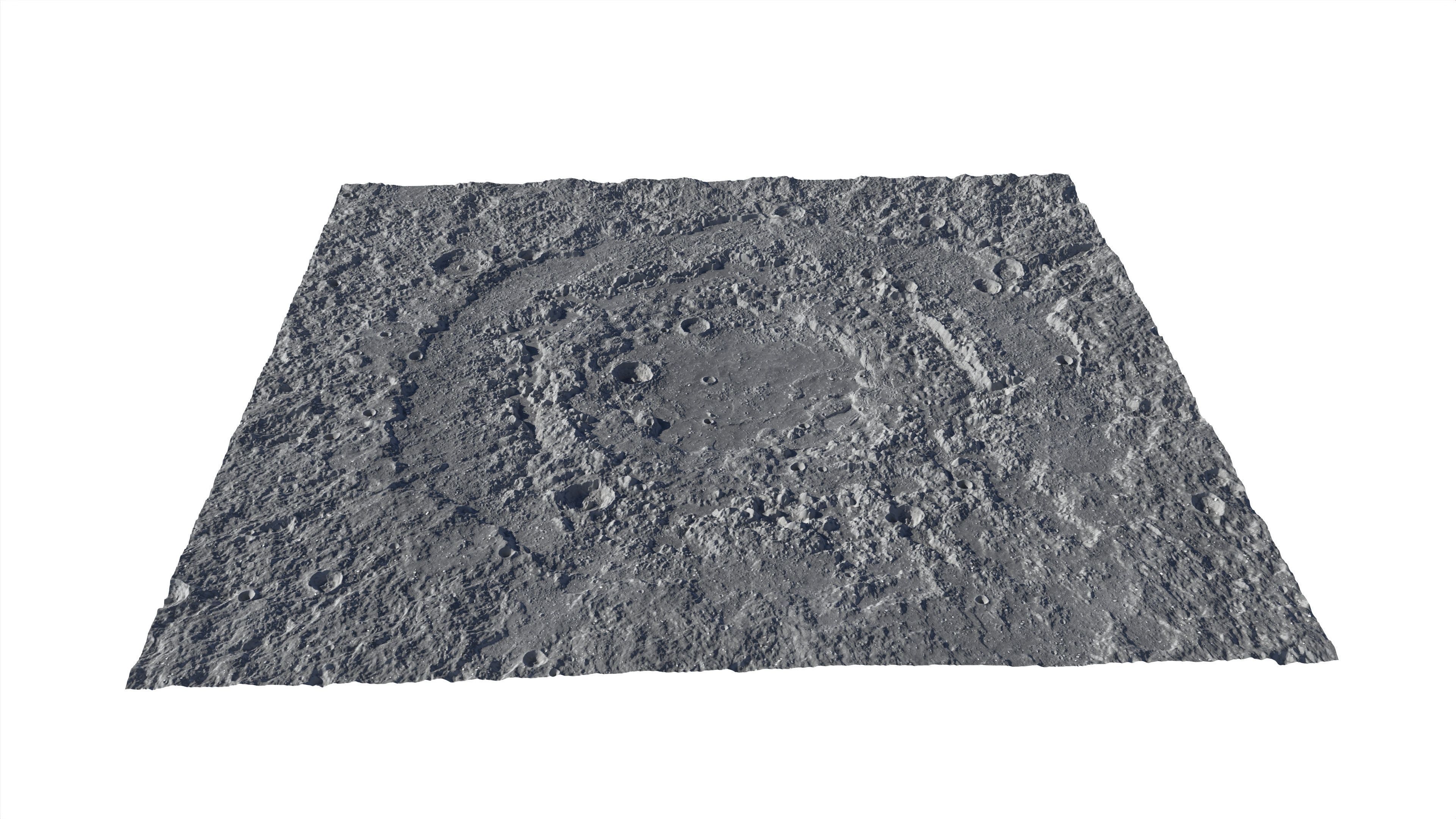 Moon crater PBR 3D model_15