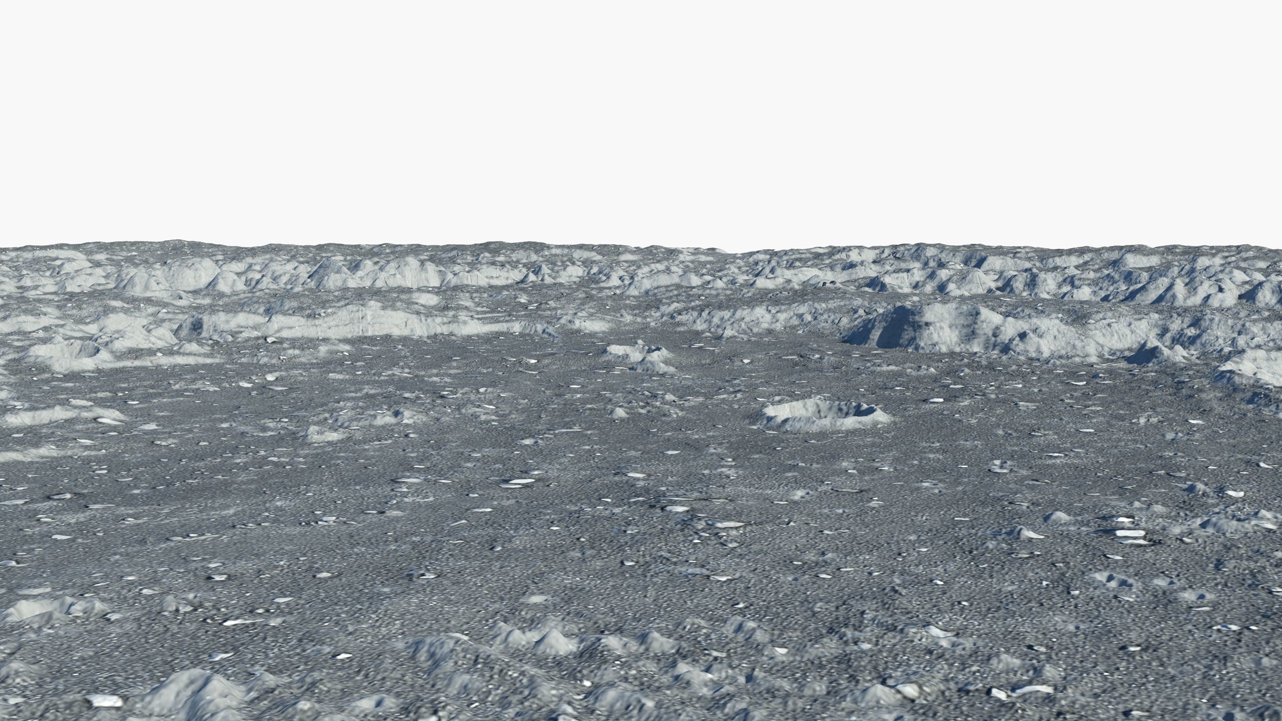 Moon crater PBR 3D model_11