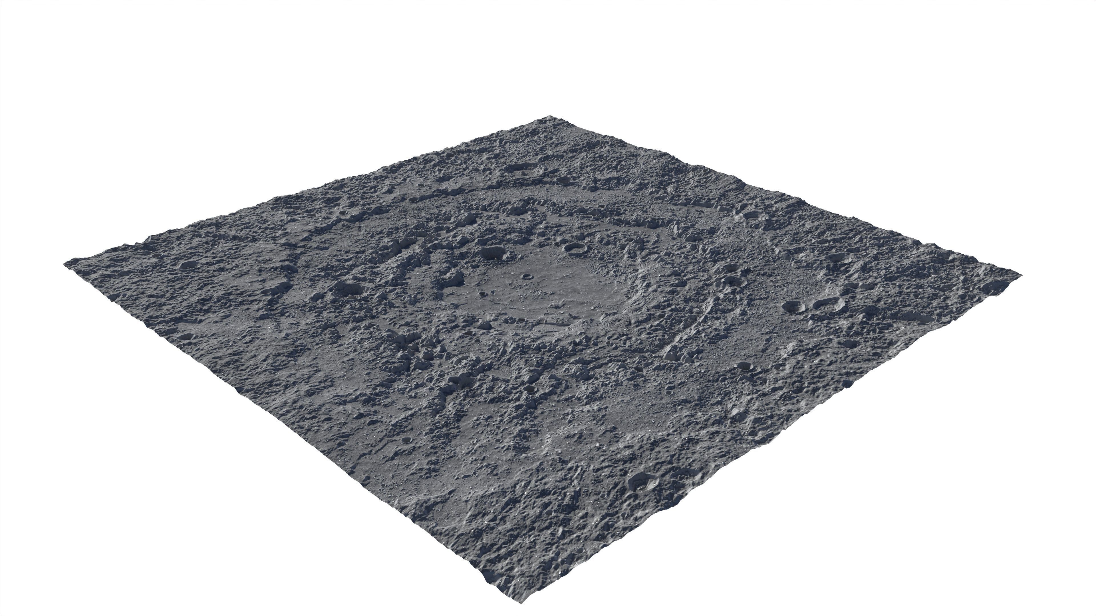 Moon crater PBR 3D model_14