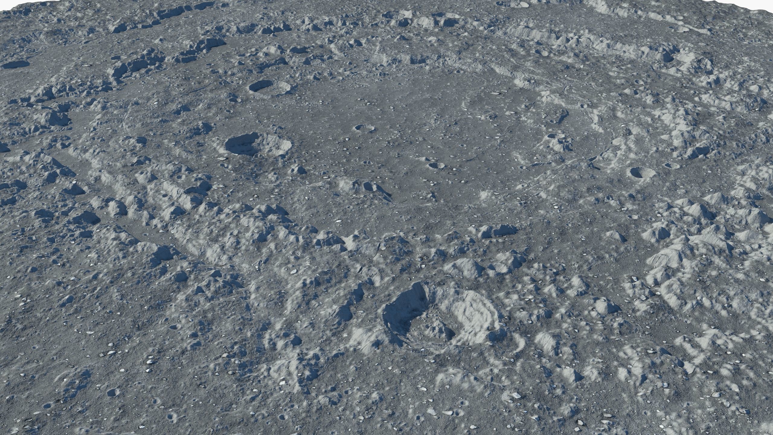 Moon crater PBR 3D model_8